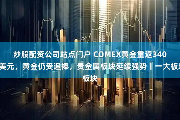 炒股配资公司站点门户 COMEX黄金重返3400美元，黄金仍受追捧，贵金属板块延续强势丨一大板块