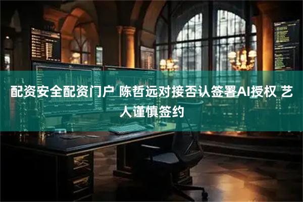 配资安全配资门户 陈哲远对接否认签署AI授权 艺人谨慎签约