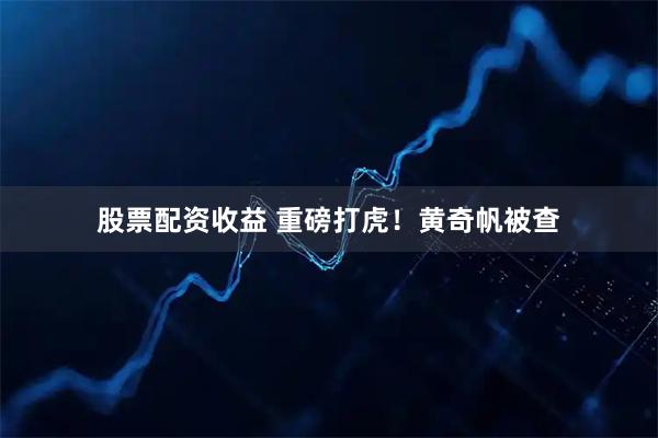 股票配资收益 重磅打虎！黄奇帆被查